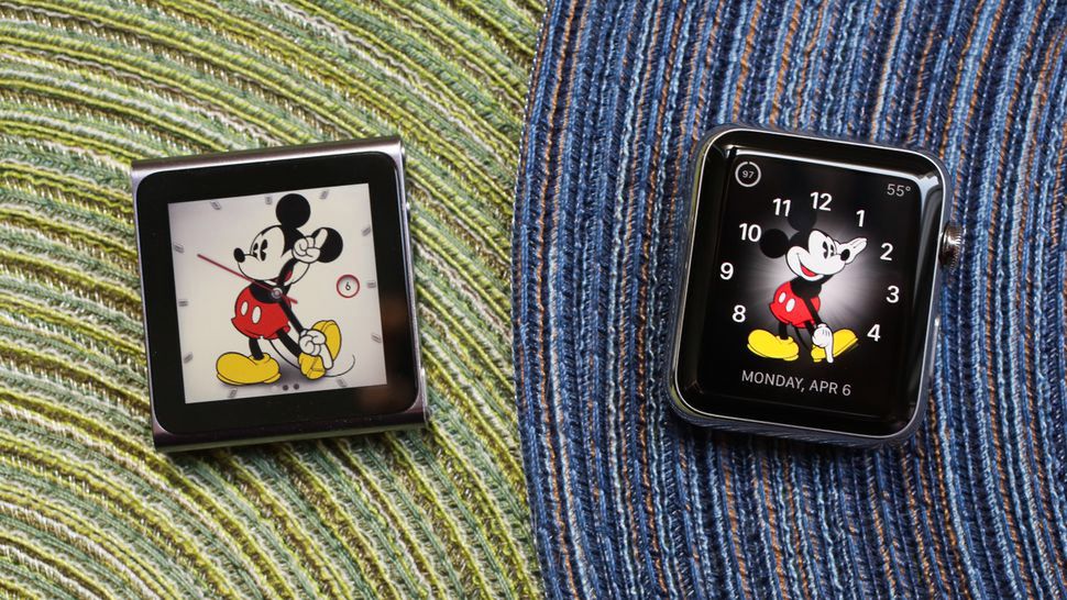 iPod nano (z lewej) i Apple Watch.