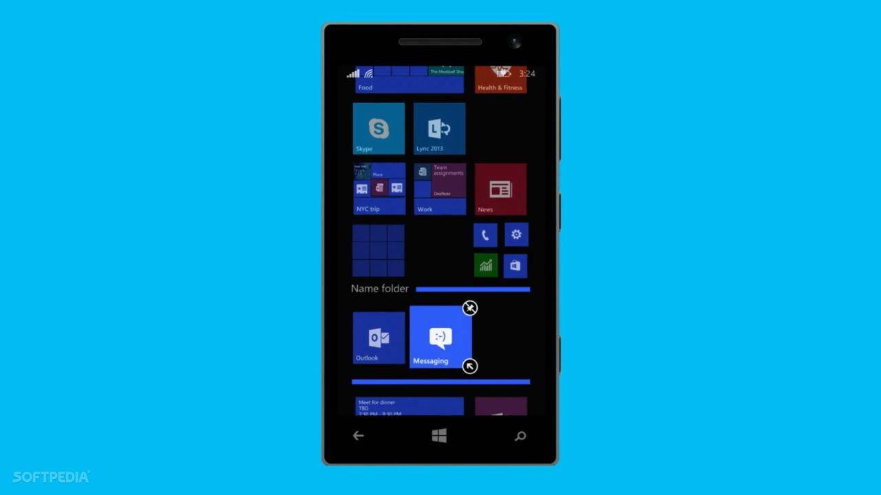 Tworzenie folderów w Windows Phone 8.1 Update 1