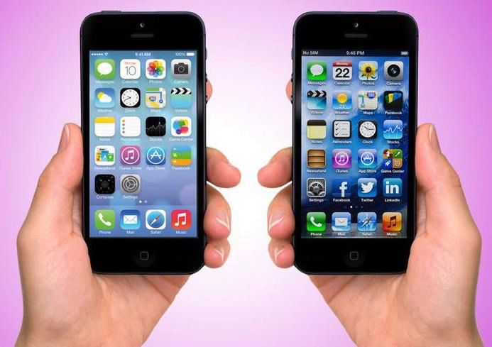 iOS7 vs iOS6 - ciekawe co powiedziałby Steve
