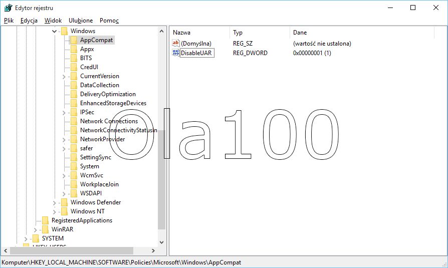 HKEY_LOCAL_MACHINE\SOFTWARE\Policies\Microsoft\Windows\AppCompat