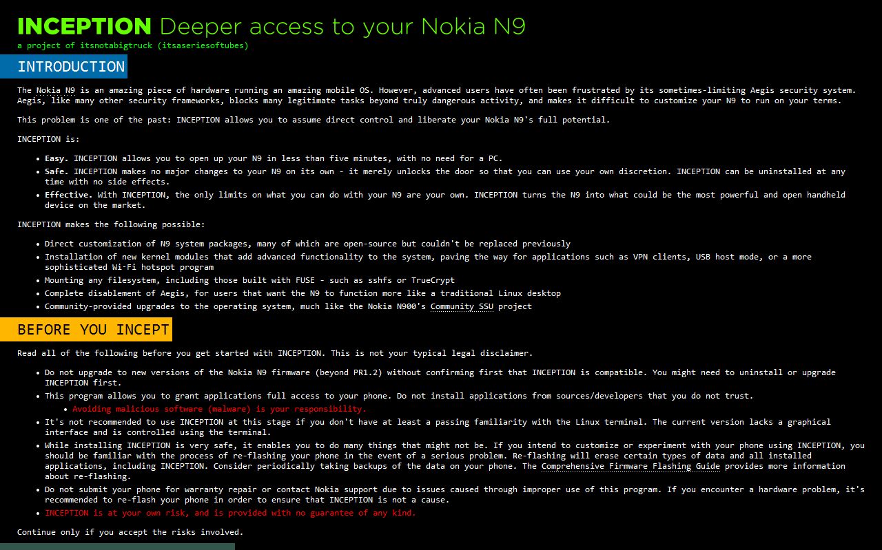 Nokia N9 tips & tricks cz. 45 — Inception, czyli jeszcze szersze możliwości