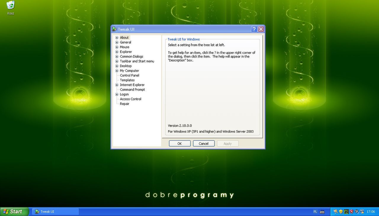 Tweak UI - o programie