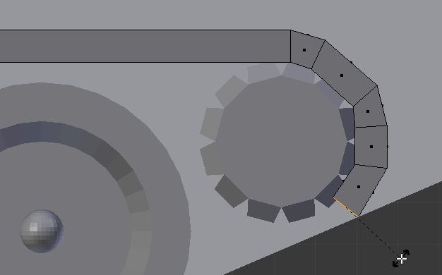 Rotacja w serii: Extrude, przesunięcie, rotacja w widoku Front Ortho