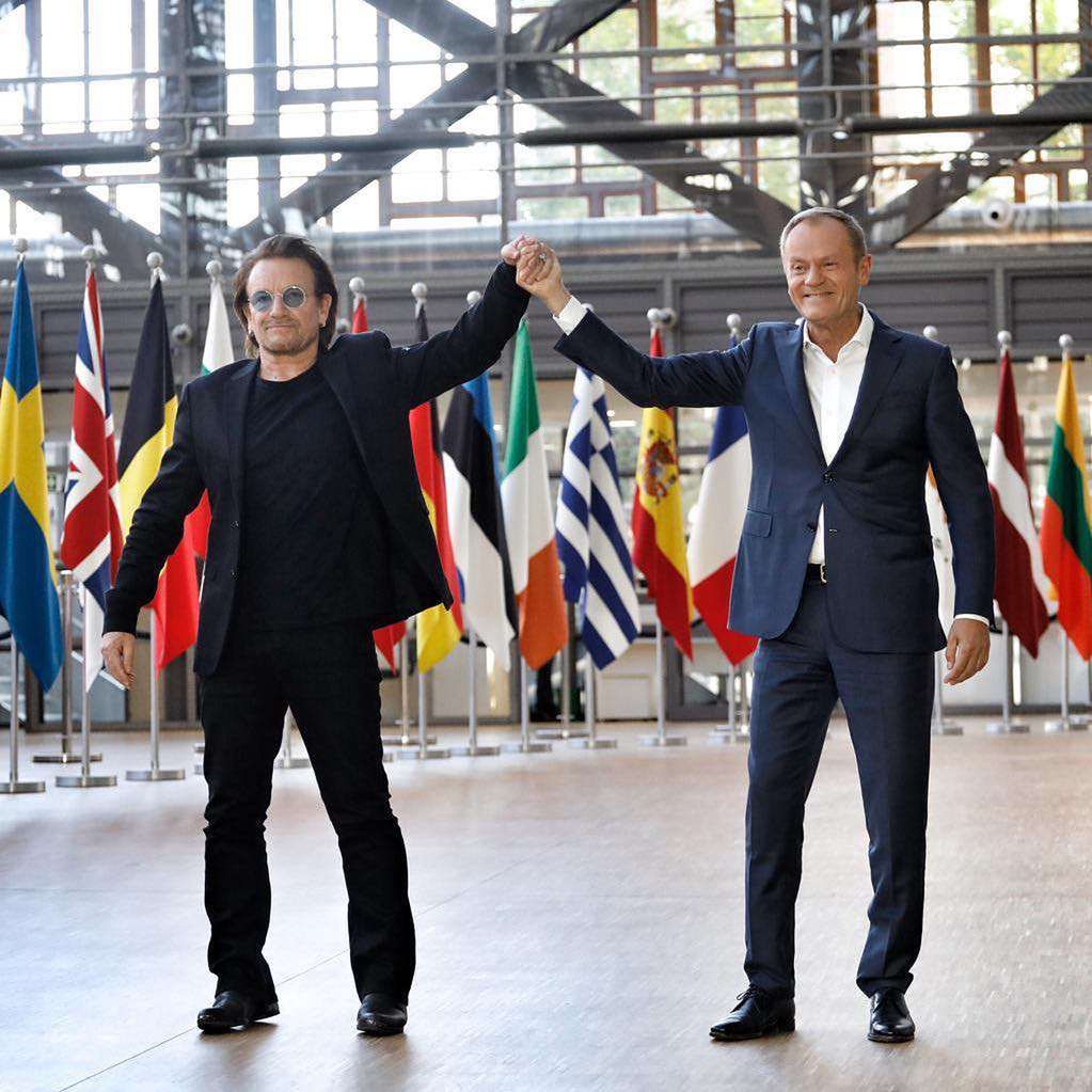 Donald Tusk spotkał się w Brukseli z BONO