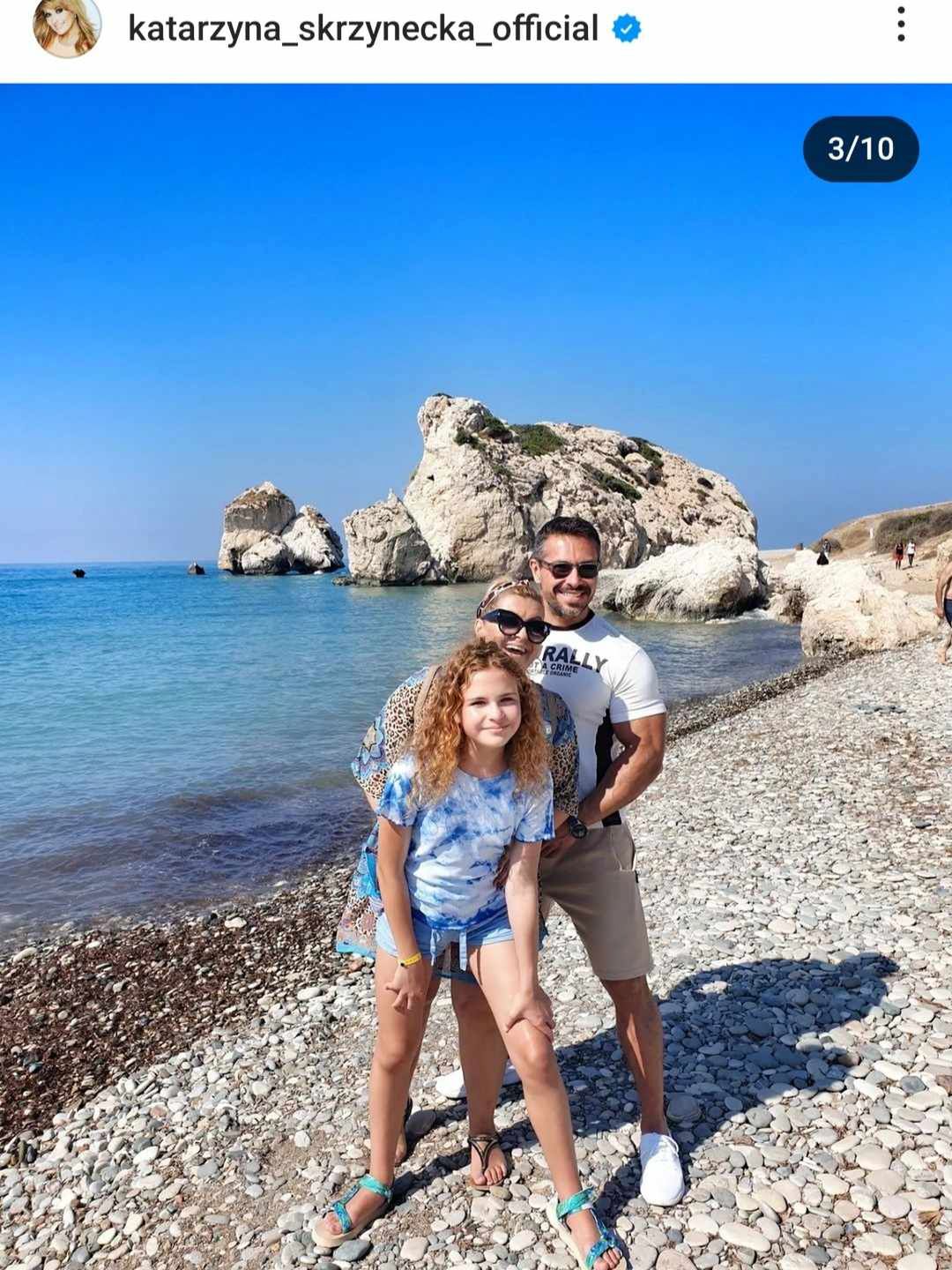Kasia Skrzynecka z rodziną na Cyprze