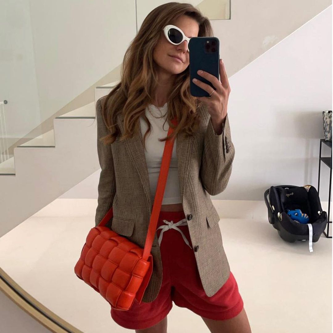 Anna Lewandowska z torebką Bottega Veneta