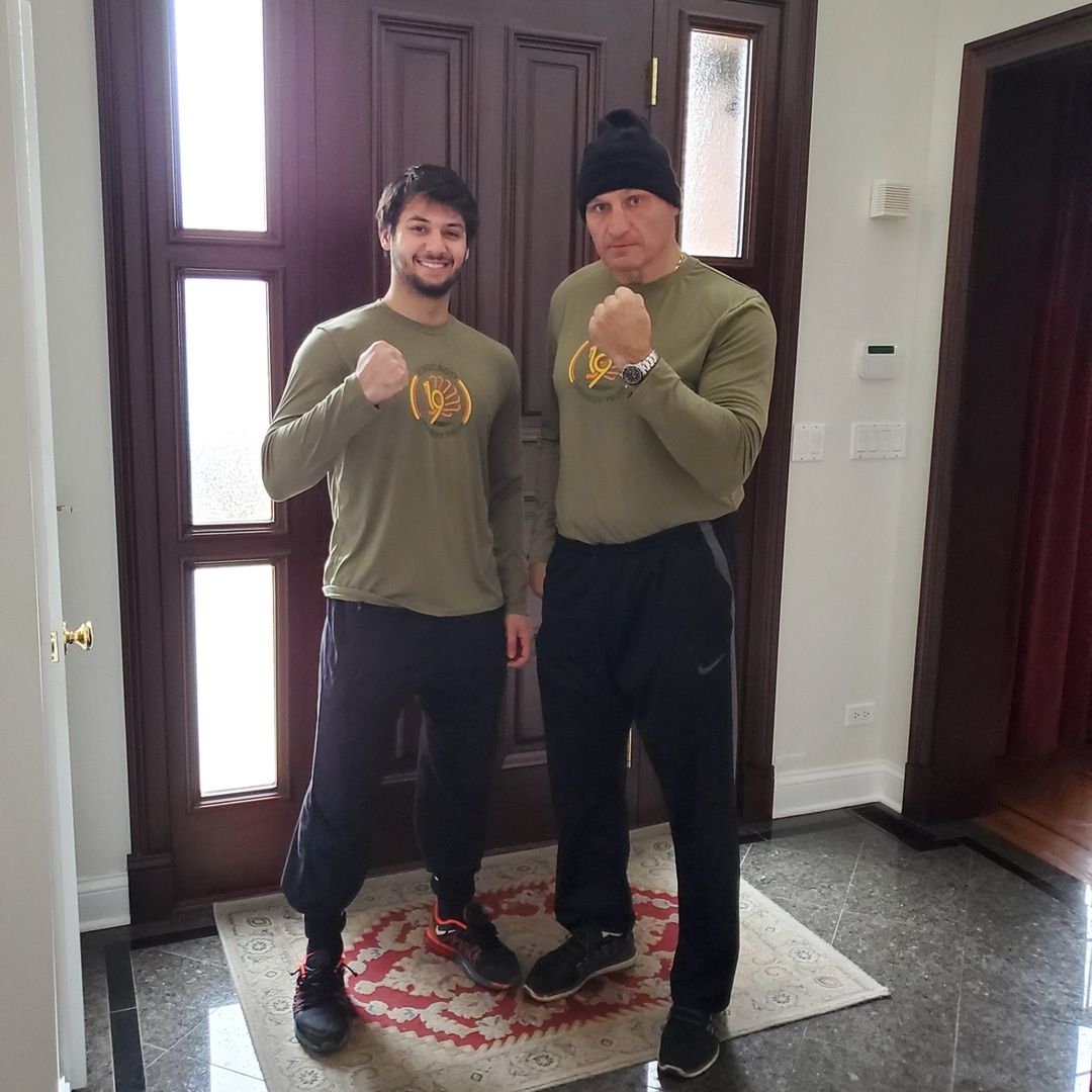 Andrzej Gołota z synem