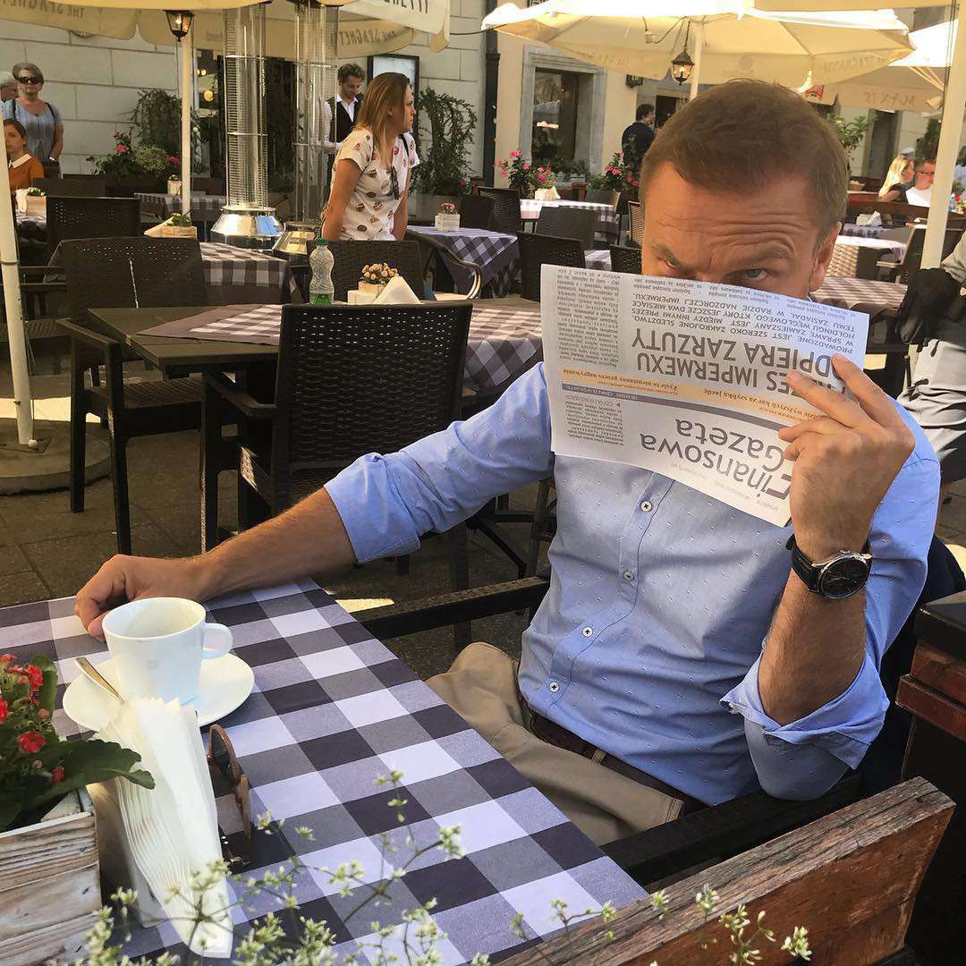 Krystian Wieczorek i Weronika Rosati na planie "M jak Miłość"