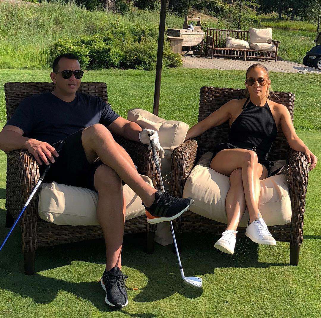 Jennifer Lopez na polu golfowym