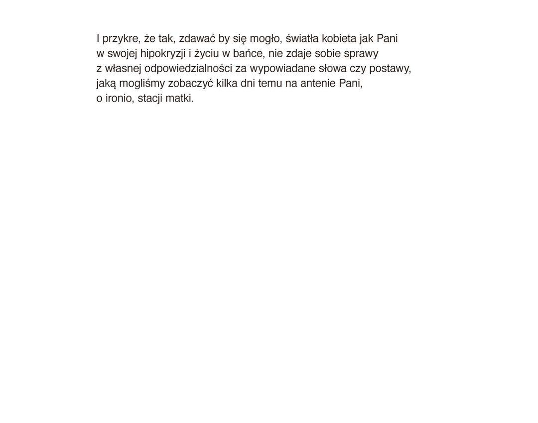 Ekskluzywny Menel odpowiada Annie Kalczyńskiej