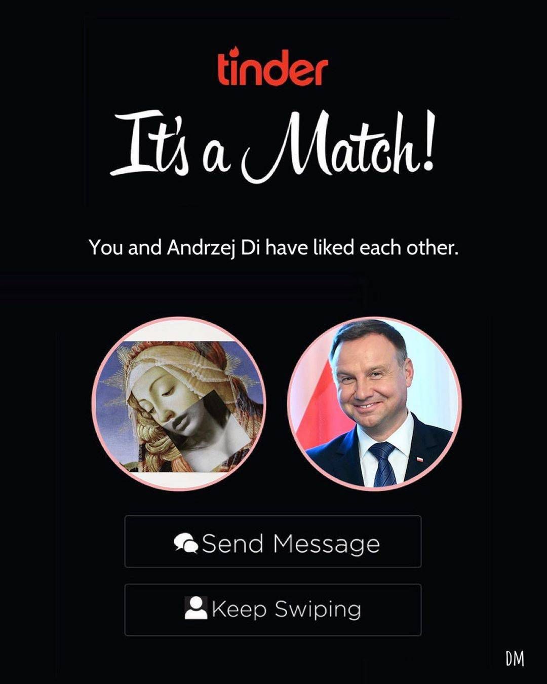 Andrzej Duda na Tinderze pasuje do Matyldy Damięckiej