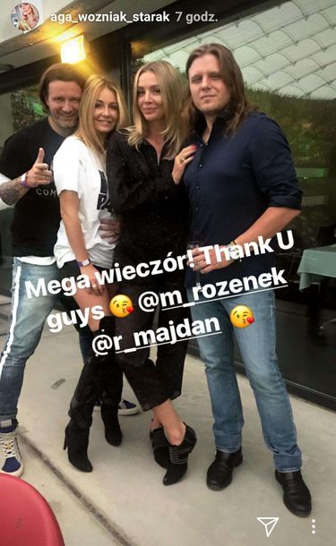 Małgorzata Rozenek, Radosław Majdan, Agnieszka Agnieszka Woźniak-Starak, Piotr Woźniak-Starak podczas koncertu Beyonce i Jaya-Z