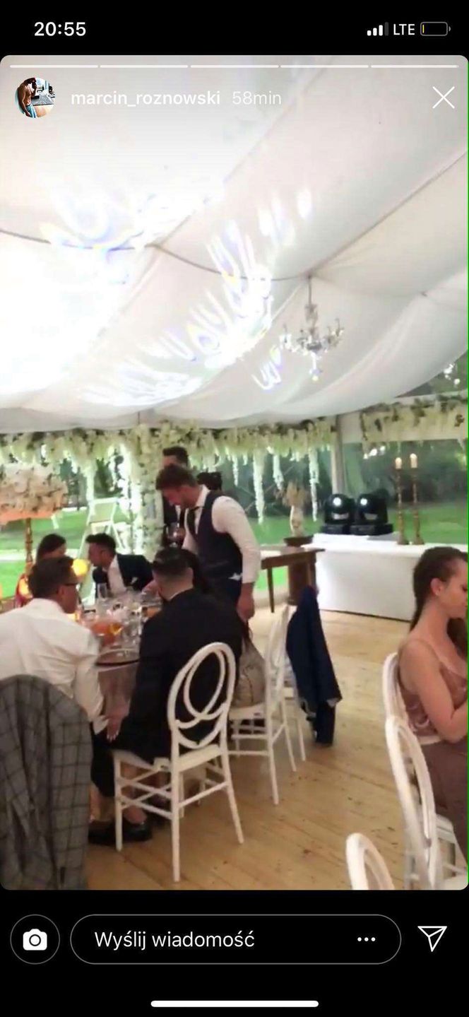 Sala weselna Rafała Maślaka i Kamili Nicpoń