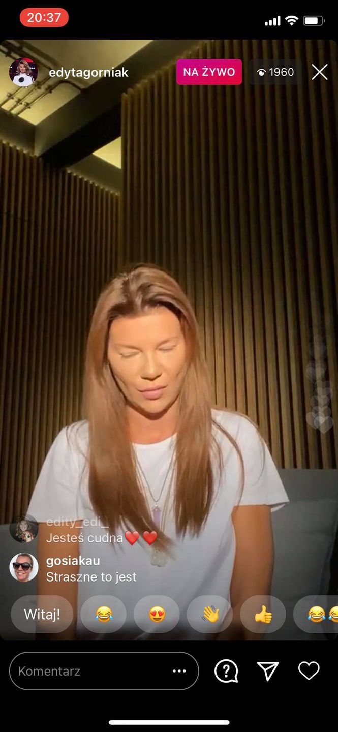 Edyta Górniak – ostatni live na Instagramie