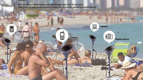Plażowe drzewka solarne 1