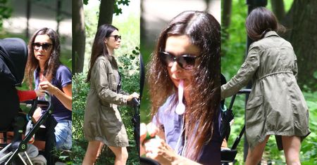 Marta Kaczyńska odsłania smukłe nogi na spacerze po lesie z synkiem (ZDJĘCIA)