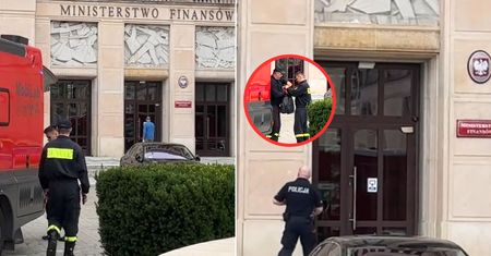 Alarm po znalezieniu paczki w Ministerstwie Finansów. Byliśmy na miejscu