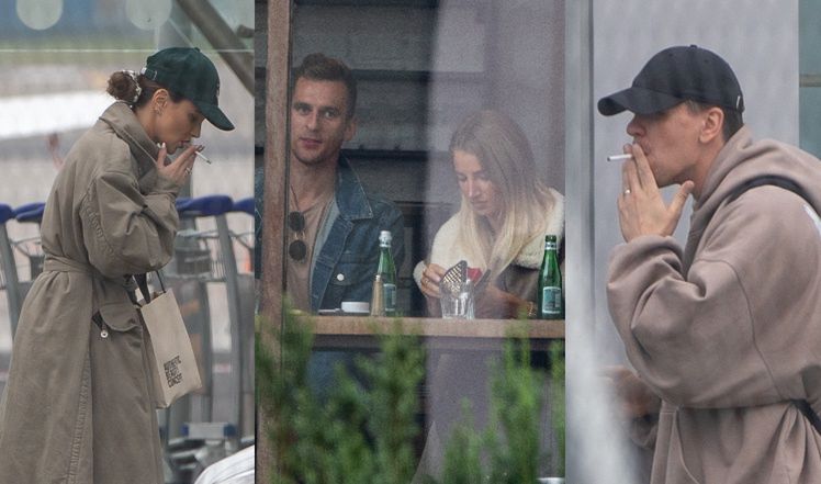 Marina i Wojtek Szczęśni spotykają się na lotnisku a Arkadiuszem Milikiem