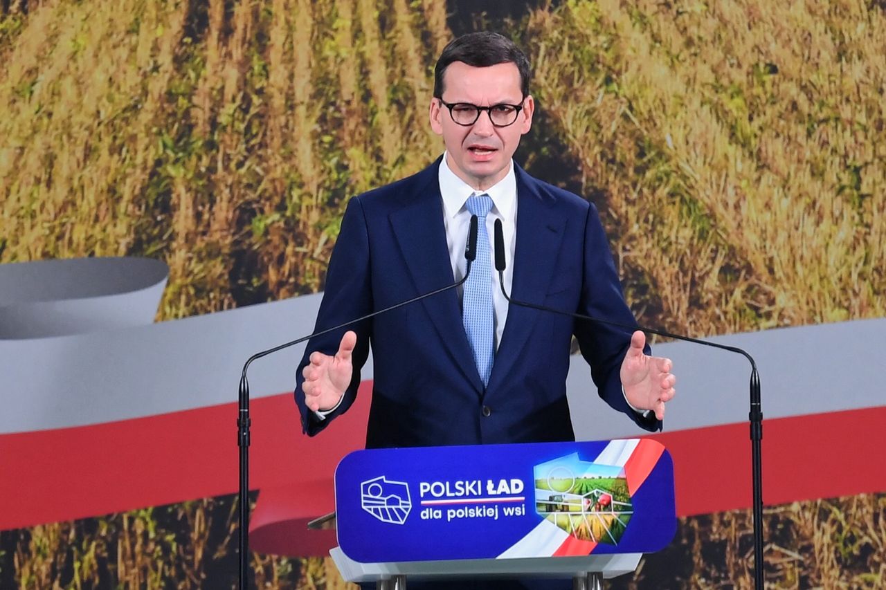 Mateusz Morawiecki na konwencji PiS w Przysusze