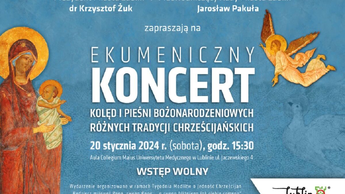Zaproszenie na Ekumeniczny koncert kolęd i pieśni bożonarodzeniowych różnych tradycji chrześcijańskich