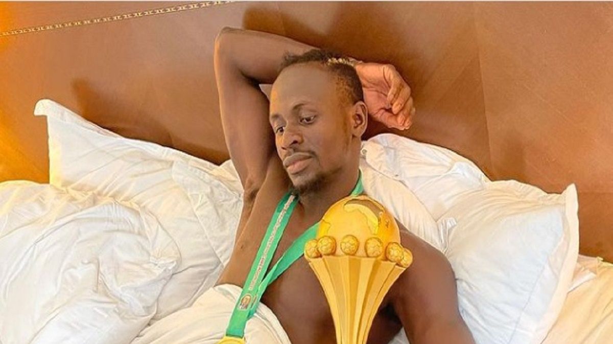 Sadio Mane po wygraniu Pucharu Narodów Afryki