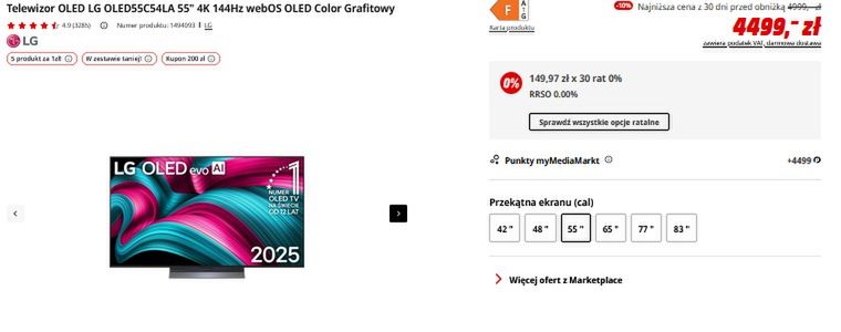 Promocja w Media Markt na telewizor LG