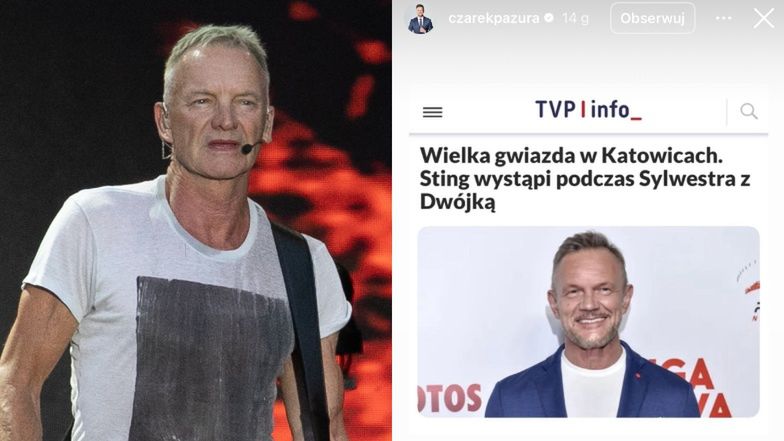TVP pomyliła Stinga z Cezarym Pazurą