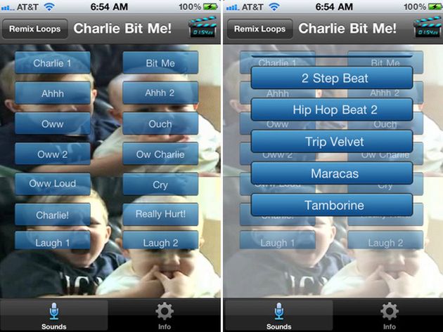 Charlie Bit Me! na iPhonie 1
