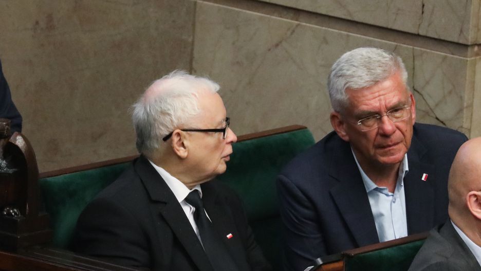 Jarosław Kaczyński i Stanisław Karczewski