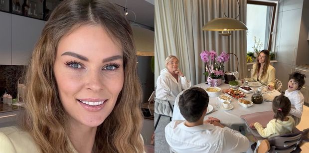 RZADKI WIDOK: Małgorzata Tomaszewska zasiadła do wielkanocnego stołu w towarzystwie mamy, dzieci i NARZECZONEGO (FOTO)