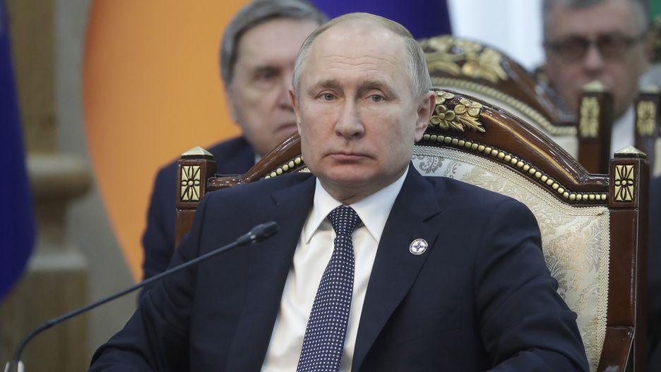 BISHKEK, KYRGYZSTAN - NOVEMBER 28, 2019: Russia's President Vladimir Putin attends a meeting of the CSTO Collective Security Council at the Ala Archa state residence. Mikhail Metzel/TASS (Photo by Mikhail Metzel\TASS via Getty Images)