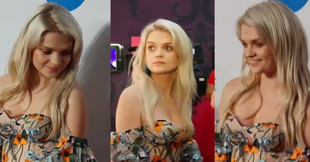 Margaret kusi biustem na ściance