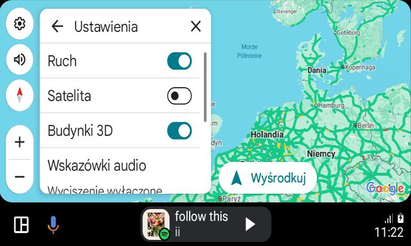 Nowe kolory w Google Maps w Androidzie Auto