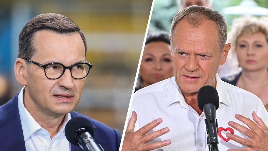 Premier Mateusz Morawiecki i Donald Tusk