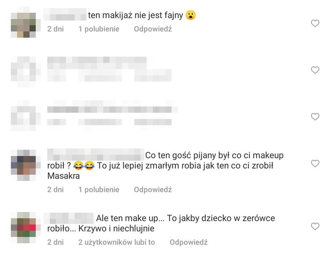 Komentarze pod postem Julii Wieniawy na Instagramie 