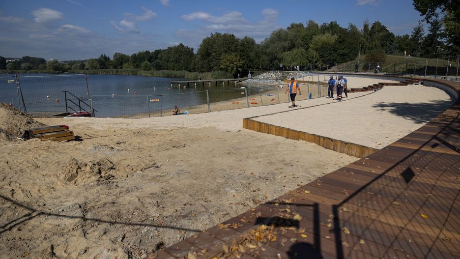 Plaża na Bagrach w remoncie