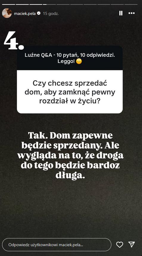 Maciej Pela o domu