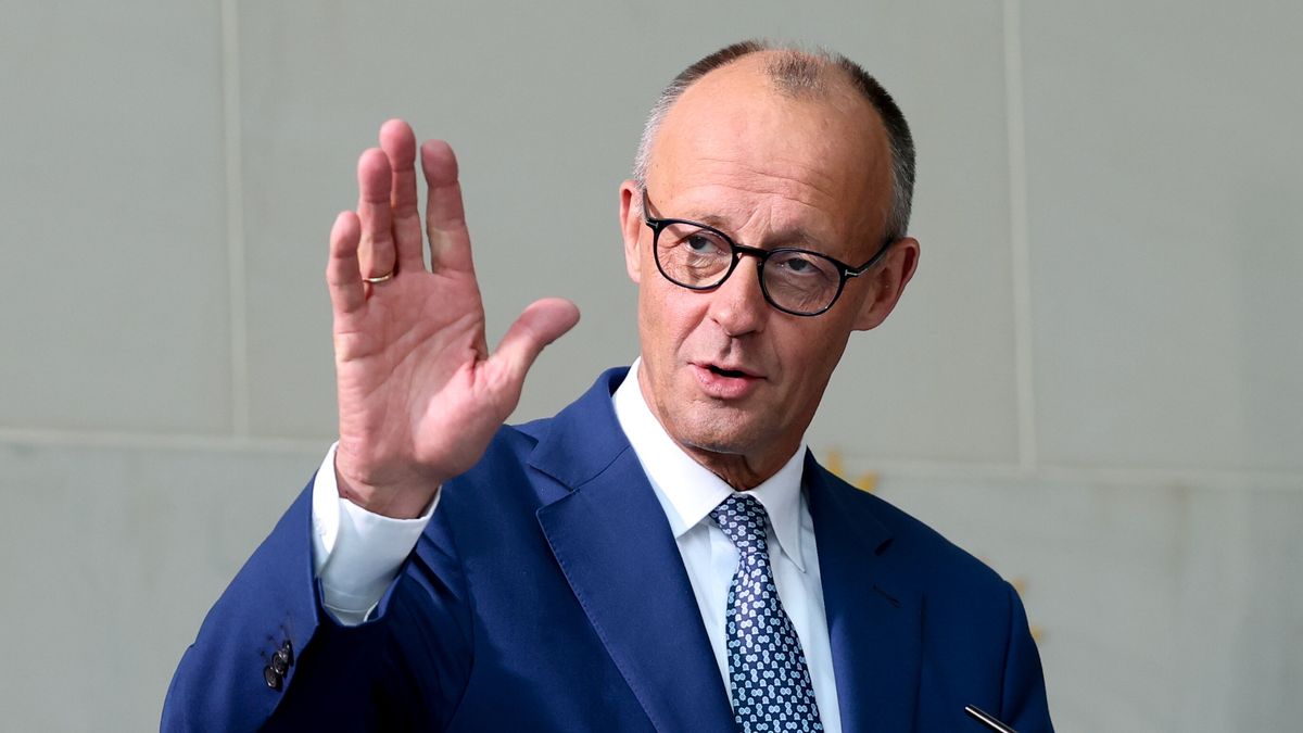 German Chancellor Friedrich Merz speaks during the startsocial award ceremony in Berlin, Germany, 22 September 2025. The annual event is held at the Federal Chancellery in Berlin to honor outstanding social initiatives. EPA/FILIP SINGER Dostawca: PAP/EPA.