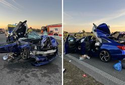 Kierowca zasnął. Z auta został złom