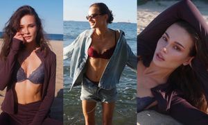 Zmysłowa Natalia Szroeder pręży się na plaży w bieliźnie. Petarda? (ZDJĘCIA)
