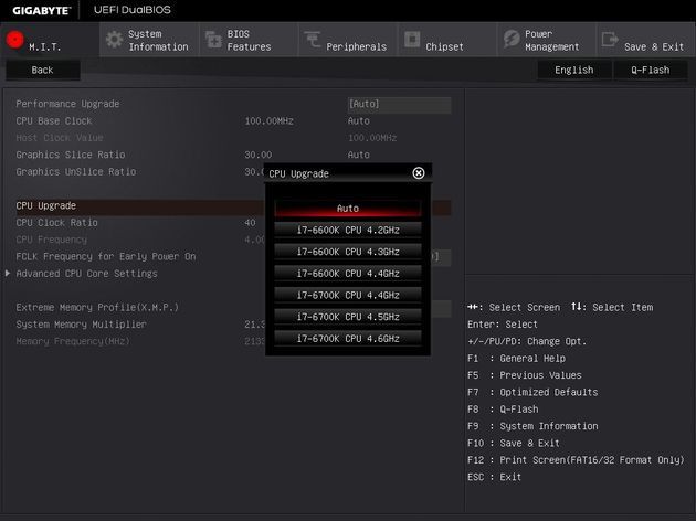 Gigabyte GA-Z170X-Gaming G1 - UEFI BIOS Performance Upgrade