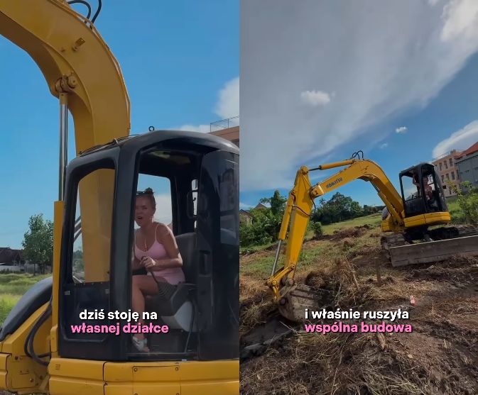 Anna Skura pozdrawia z placu budowy