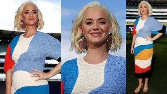 Promienna Katy Perry chwali się ciążowym brzuszkiem na mistrzostwach kobiecego krykieta w Melbourne (ZDJĘCIA)
