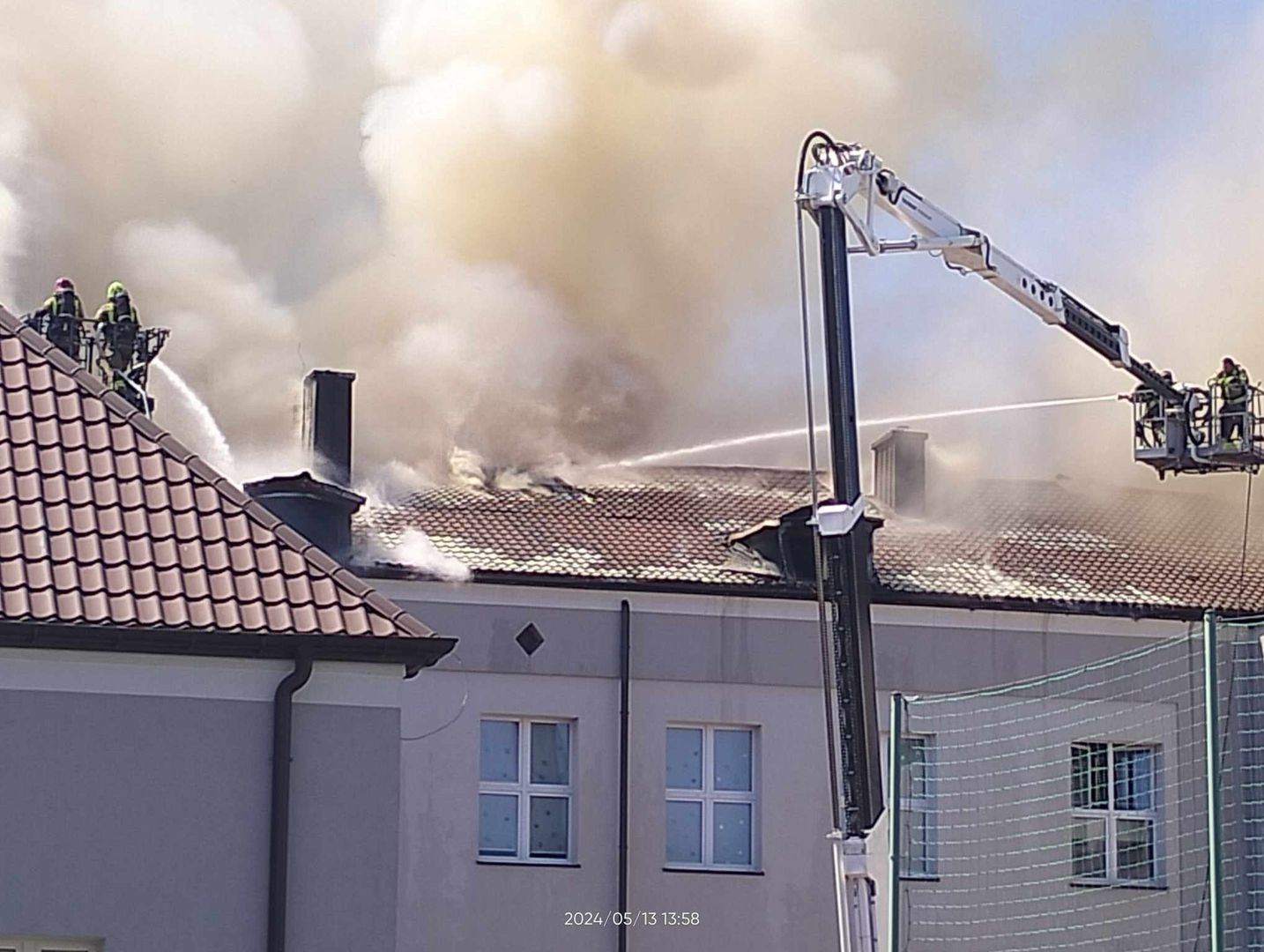 Pożar w LO w Grodzisku Mazowieckim