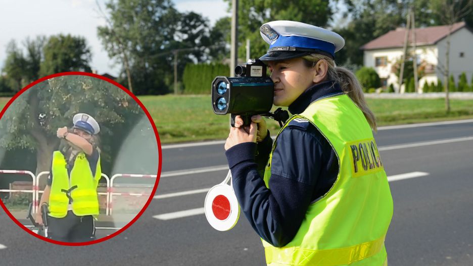 Policjantka na służbie