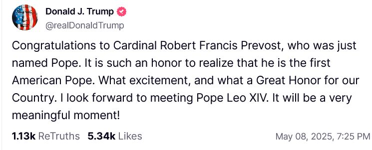Wpis Donalda Trumpa