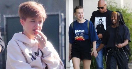 Millie Bobby Brown prowadza się po ulicach Los Angeles z dziećmi Angeliny i Brada przed premierą "Stranger Things" (FOTO)