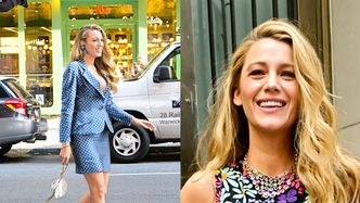 Blake Lively CZARUJE w Nowym Jorku w aż dwóch stylizacjach: komplet z GŁĘBOKIM dekoltem i kwiecista sukienka. Ikona mody? (ZDJĘCIA)