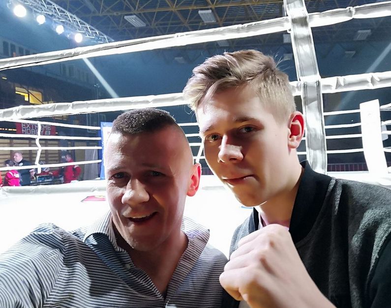 Rafał Jackiewicz z synem Jackiem