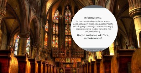 Konto parafii padło ofiarą hakerów. Obok godzin mszy znajdziemy filmiki erotyczne